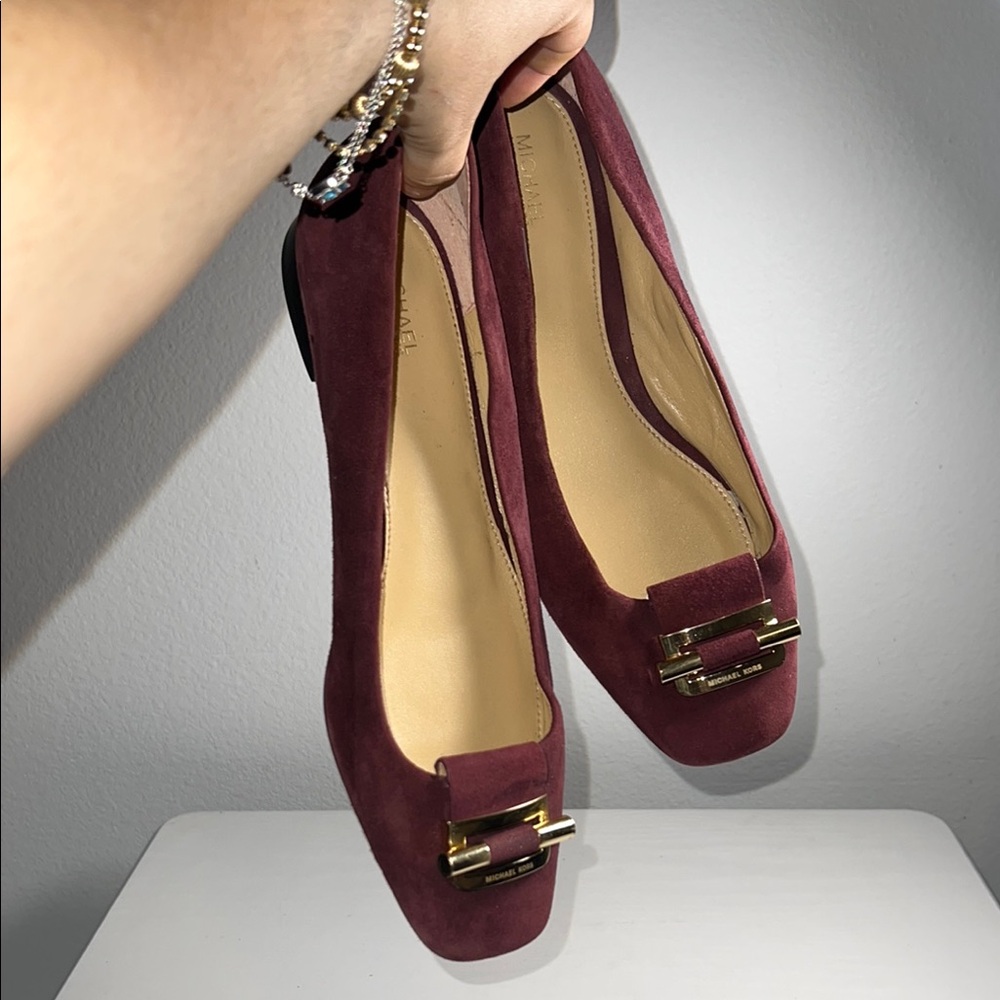 Michael Kors Gloria Plum Suede Ballet Flat - Picture 6 of 10